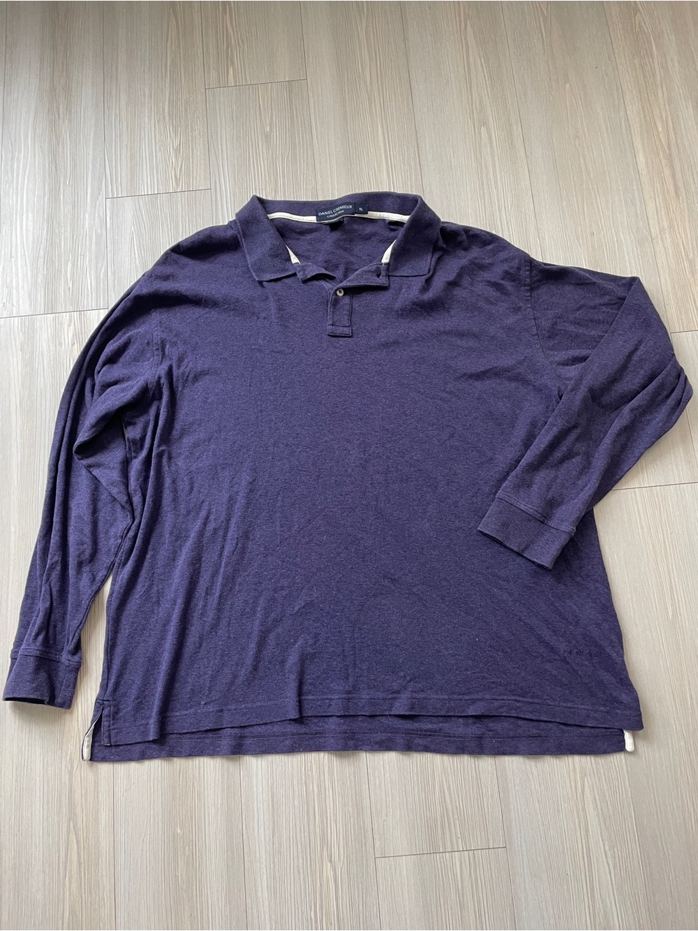 Daniel Cremieux Cotton Long Sleeve Polo - Royal Purple